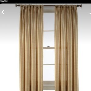 Royal Velvet Britton Gold Curtains with waterfall valances